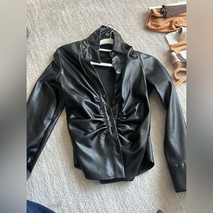 Size S Zara leather long sleeve